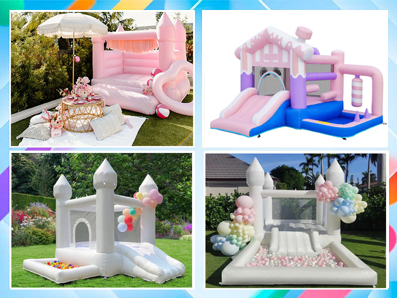 white bouncy castle for wedding