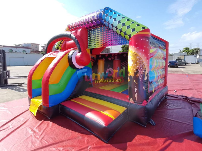 inflatable disco bouncy castle