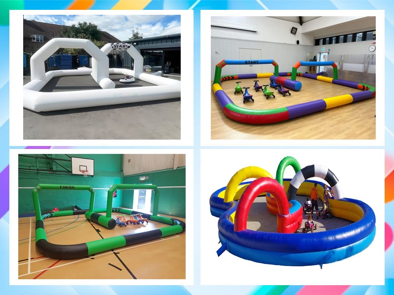 inflatable race track for kids 