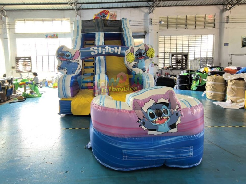 inflatable water slide pool