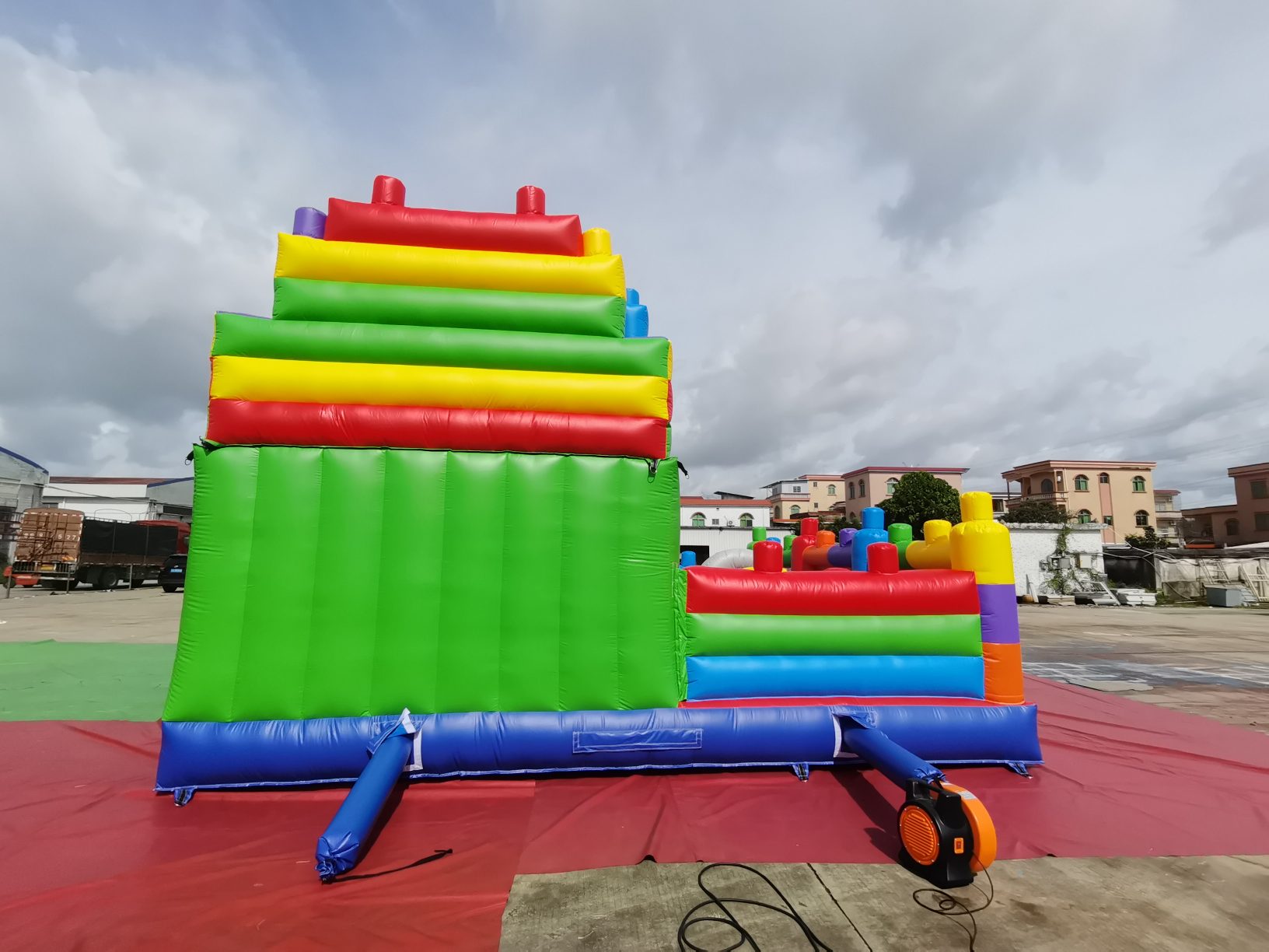 inflatable lego bouncy castle with slide inflatable lego bouncy castle with slide