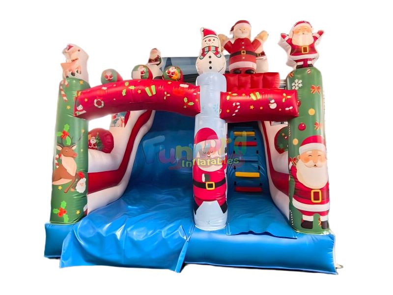 inflatable slide christmas theme